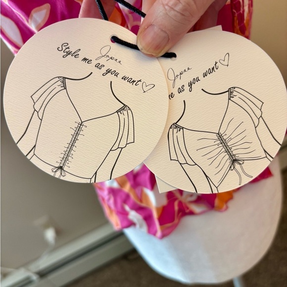 Japna Pink and Red Ruched Cap Sleeve Blouse - Picture 7 of 9